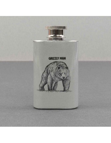 Fbhip04 Grizzly Man Shot Flask