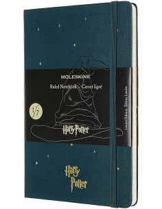 Harry Potter Large Ruled Notebook Green Sorting Talking Hat