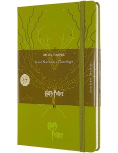 Harry Potter Large Ruled Notebook Olive Green Expecto Patronum