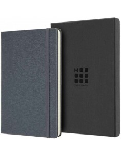 Notebook Leather Large Ruled Box Avio Blue