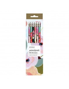 Painted Petals Pencils Set (set Of 8)