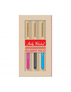 Andy Warhol Philosophy Pen Set (set Of 3)