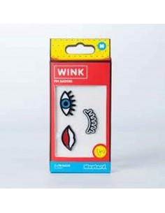 Wink Pin Badges