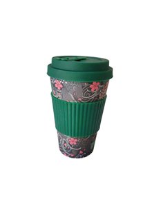 Bamboo Coffee Cup - Koi Carp Dark