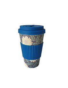 Bamboo Coffee Cup - Navy Daisy