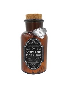 Matches Brown Jar - Vintage Large Label