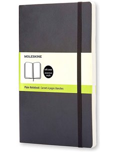 Classic Plain Notebook Large Black (soft Cover)