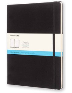 Classic Dotted Notebook Xl Black (hard Cover)
