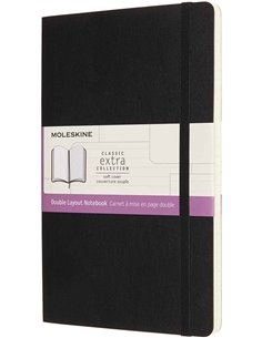 Classic Double Layout Notebook Large Black (soft Cover)