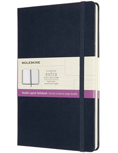 Classic Double Layout Notebook Large Blue (hard Cover)