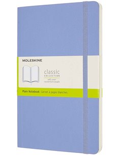 Classic Plain Notebook Large Hydrangea Blue (soft Cover) Moleskine