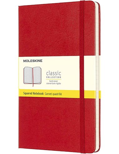 Classic Squared Notebook Large Red(hard Cover)