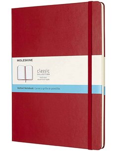 Classic Dotted Notebook Xl Red (hard Cover)