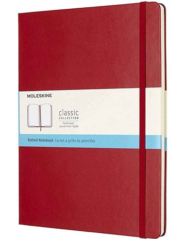 Classic Dotted Notebook Xl Red (hard Cover)