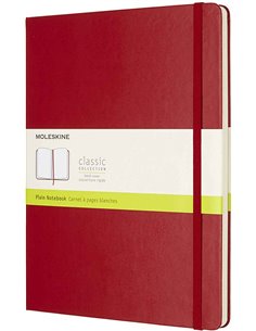 Classic Plain Notebook Xl Red (hard Cover)