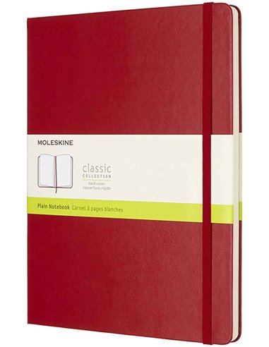 Classic Plain Notebook Xl Red (hard Cover)