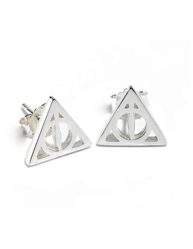 Official Sterling Silver Harry Potter Deathly Hallows Stud Earrings