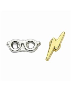 Official Harry Potter Lightning Bolt And Glasses Stud Earrings