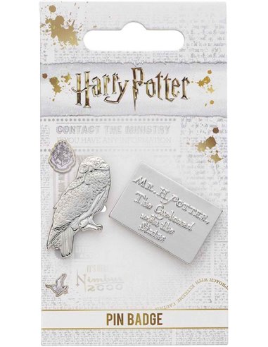 Official Harry Potter Hedwig & Letter Pin Badge