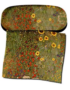 Eyeglass Case - Farm Garden With Sunflowers