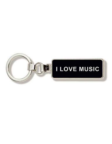 Keyring - I Love Music Black