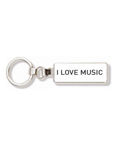 Keyring - I Love Music White