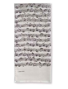 Silk Scarf - Sheet Music White