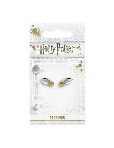 Harry Potter Silver Plated Golden Snitch Stud Earrings