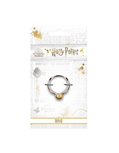 Harry Potter Stainless Steel Golden Snitch Ring Medium