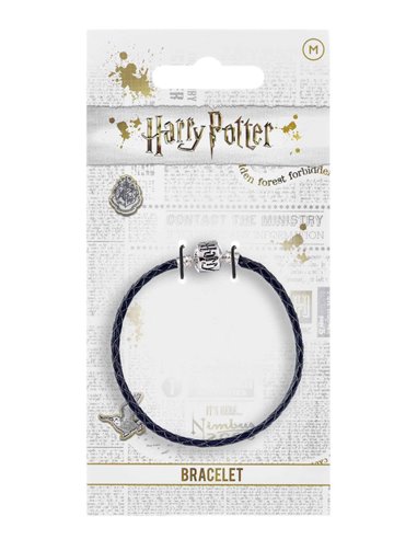 Harry Potter Black Leather Bracelet For Slider Charms Medium