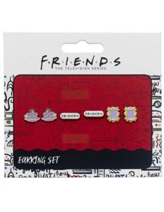 Friends Set Of 3 Earring Studs Frame