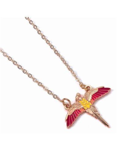 Harry Potter Rose Gold Plated Fawkes Necklace