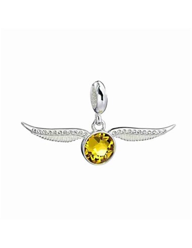 Harry Potter Sterling Silver Golden Snitch Slider Charm With Crystal Elements