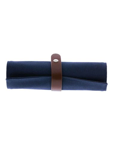 Roll Up Pencil Case - Blue & Grey