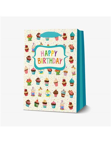 Gift Bag (medium) - Happy Birthday Cupcake