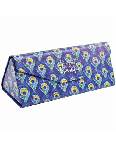 See You Soon - Mini Foldable Glasses Case - Peacock