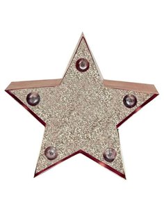 Mini Decorative Light Star With Glitter