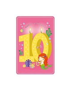 Happy Birthday 10 Girl - Greeting Card