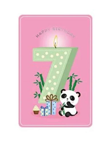 Happy Birthday 7 Girl - Greeting Card