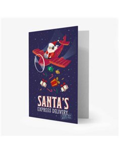 Unusual Christmas Greetings Cards - Santa's Express Delivery