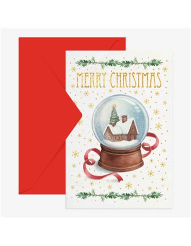Unusual Christmas Greetings Cards - Merry Chrismas Snowball