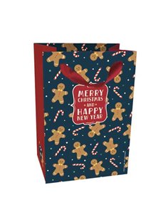 Christmas Gift Bag Small - Cookie Merry Christmas Bag