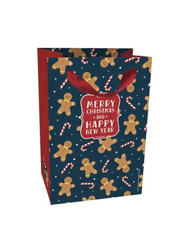 Christmas Gift Bag Small - Cookie Merry Christmas Bag