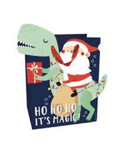 Christmas Gift Bag Medium - Santasaurus