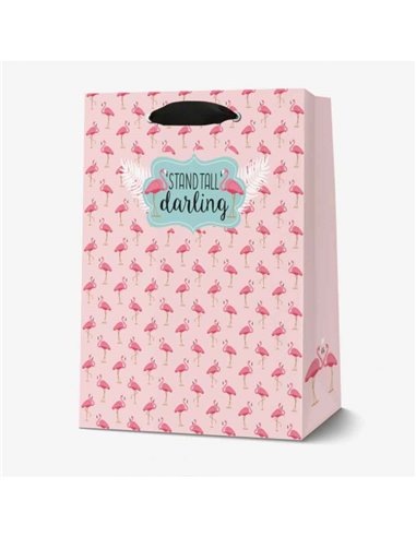 Gift Bag Large - Flamingo