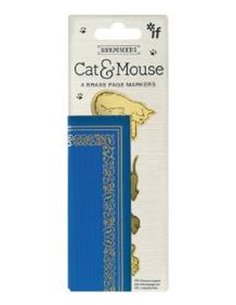 Bookminders Cat And Mouse 4 Brass Page Markers