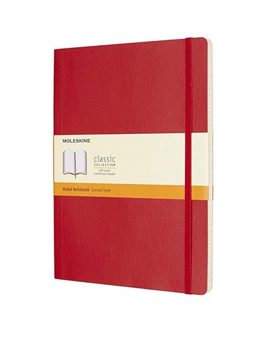 Classic Ruled Notebook Xl Scarlet Red (soft Cover)