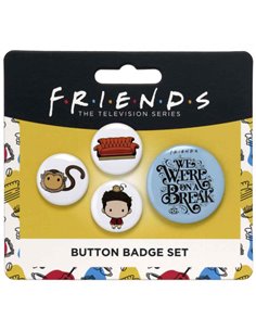 Friends Ross Button Badge Set