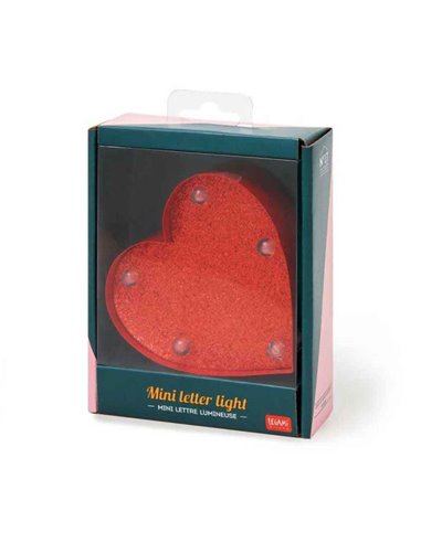 Mini Decorative Lights - Heart With Glitter