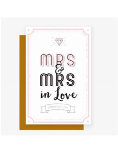 Unusual Greeting Card - Mrs & Mrs